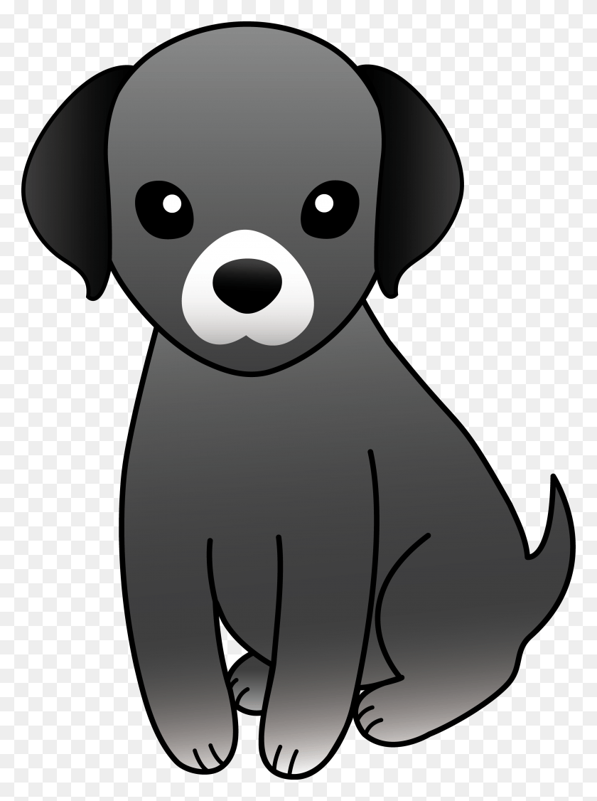 3401x4650 Puppy Clip Cute Clip Art Black Dog, Toy, Stencil, Mammal HD PNG Download