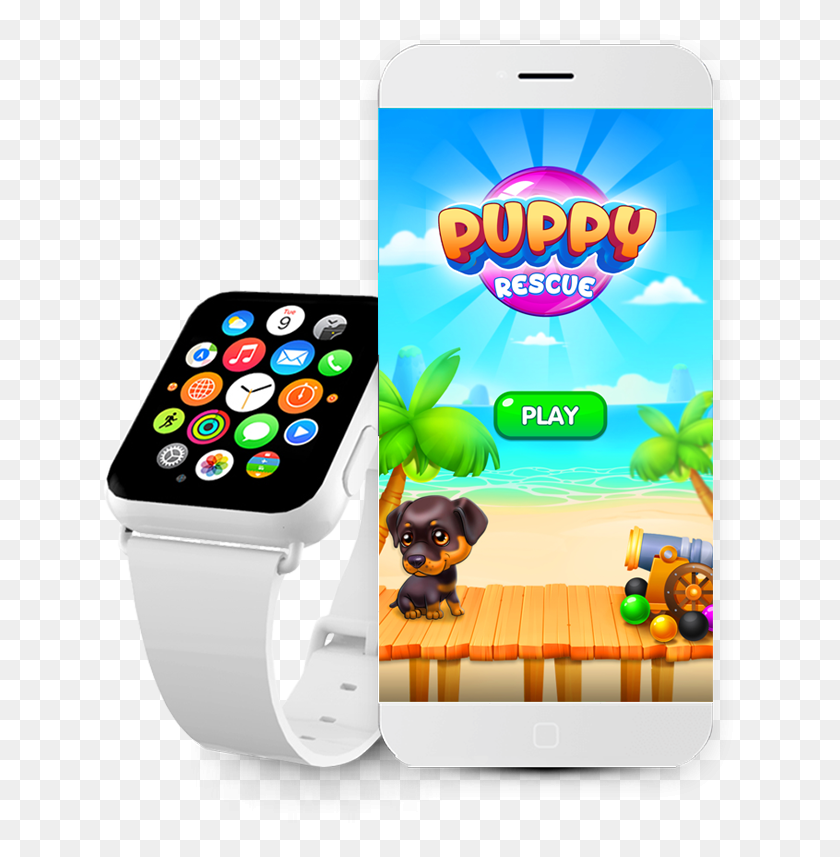 634x797 Puppy Rescue Bubble Shooter Cartoon, Wristwatch, Mobile Phone, Phone HD PNG Download