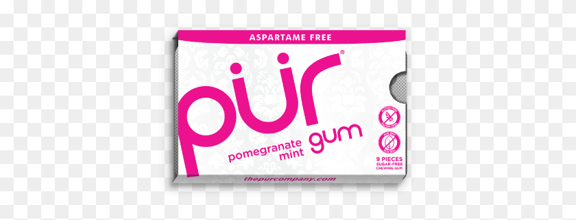 381x262 Pur Sugarfree Gum Pomegranate Mint Multimedia Software, Text, White Board, Alphabet HD PNG Download