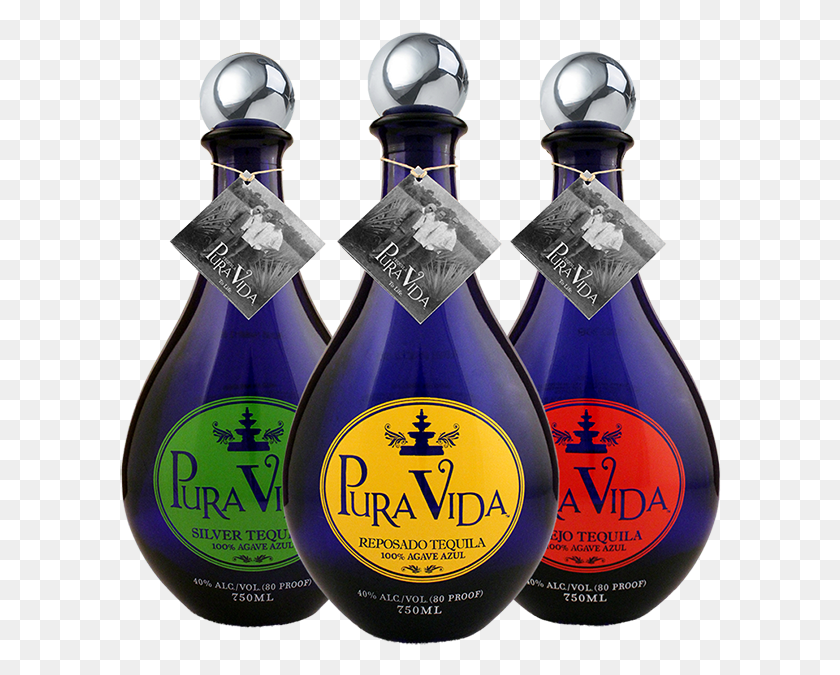 602x615 Pura Vida Tequila, Bottle, Alcohol, Beverage HD PNG Download