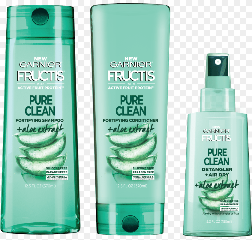 Pure Clean Plus Aloe Extract Garnier Fructis, Bottle, Cosmetics, Perfume, Lotion Clipart PNG