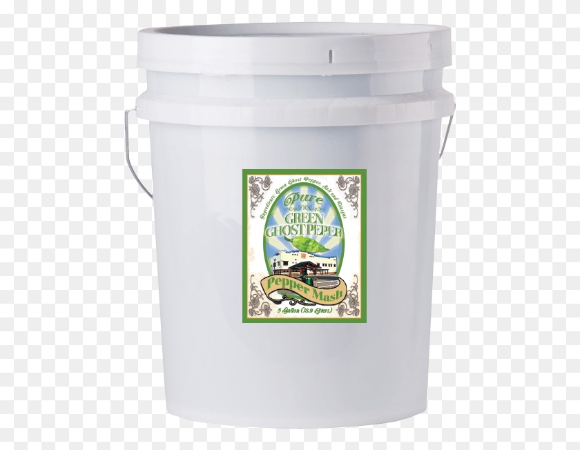 482x592 Pure Green Ghost Pepper Mash Puree 5 Gallon Earwigs, Bucket, Paint Container, Mailbox HD PNG Download