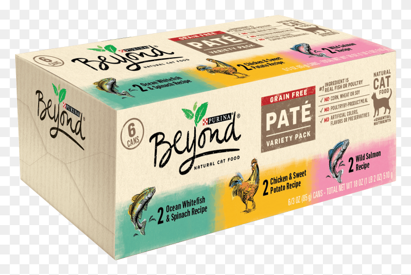 2383x1536 Purina Beyond Grain Free Pate Adult Wet Cat Food Variety Purina Beyond Wet Cat Food, Bird, Animal, Box HD PNG Download