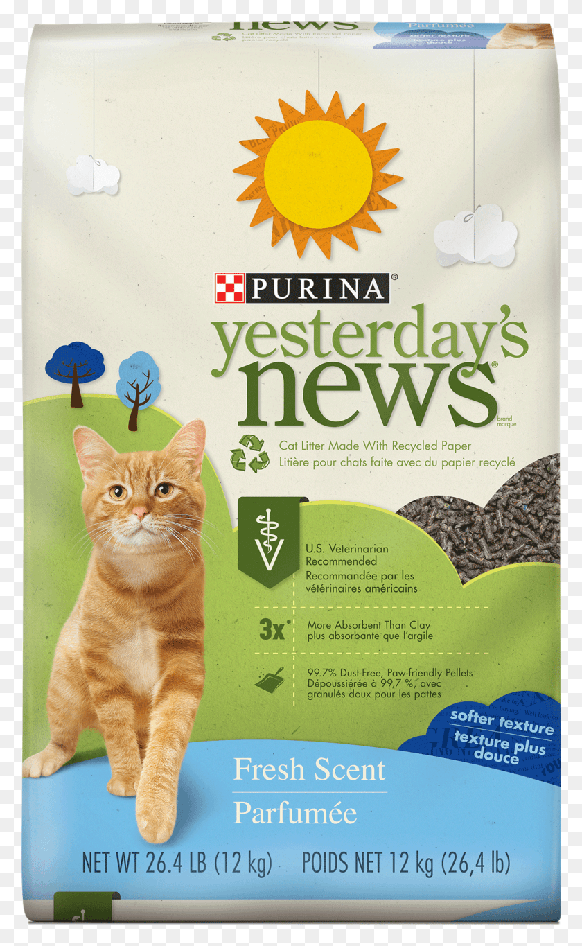 1077x1803 Purina Yesterday39s News Fresh Scent Cat Litter Purina Yesterday39s News Cat Litter, Advertisement, Pet, Mammal HD PNG Download