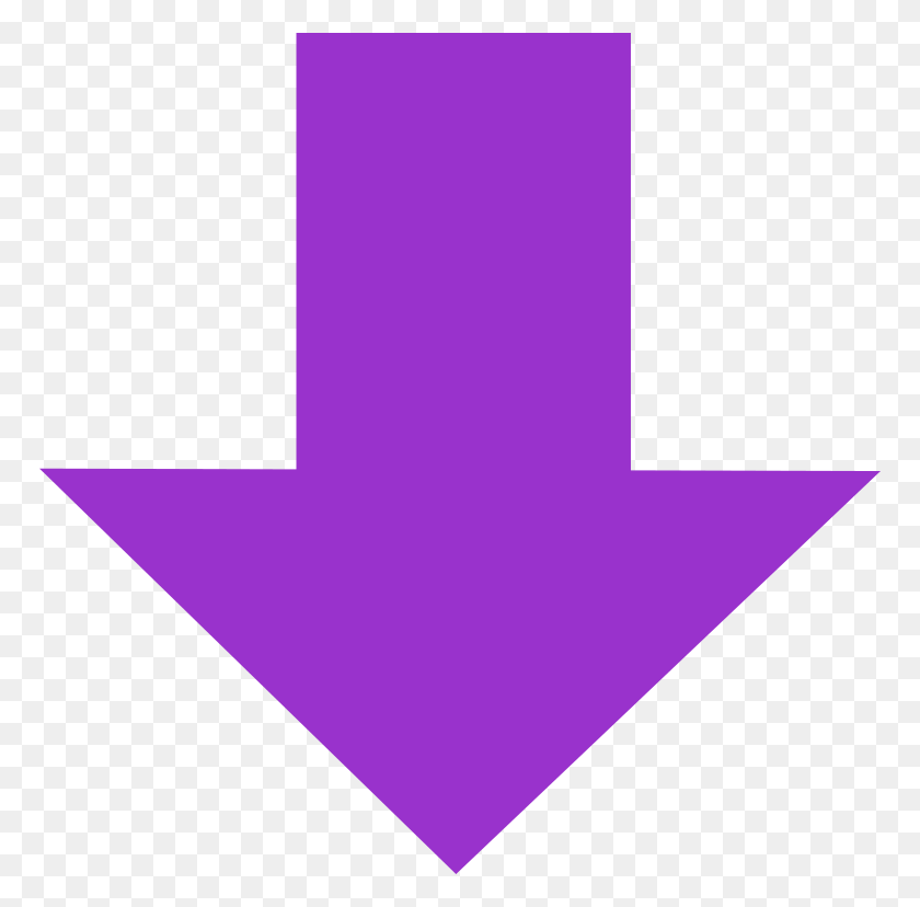 768x768 Purple Arrow Down Purple Arrow Pointing Down, Symbol, Star Symbol, Business Card HD PNG Download
