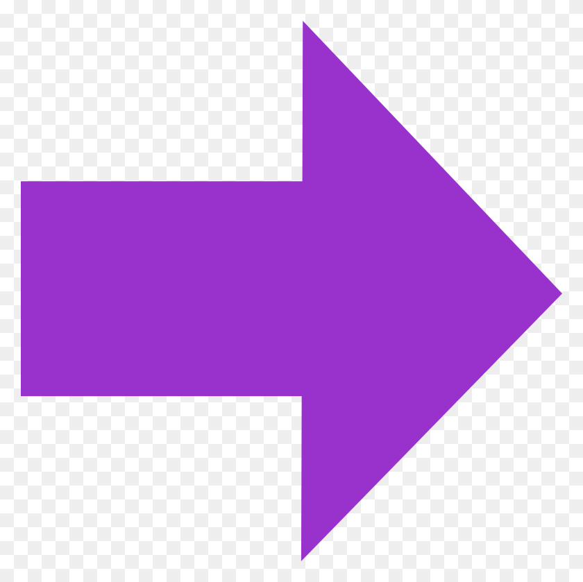 2000x2000 Purple Arrow Pointing Right Arrow Purple, Symbol, Triangle, Business Card HD PNG Download