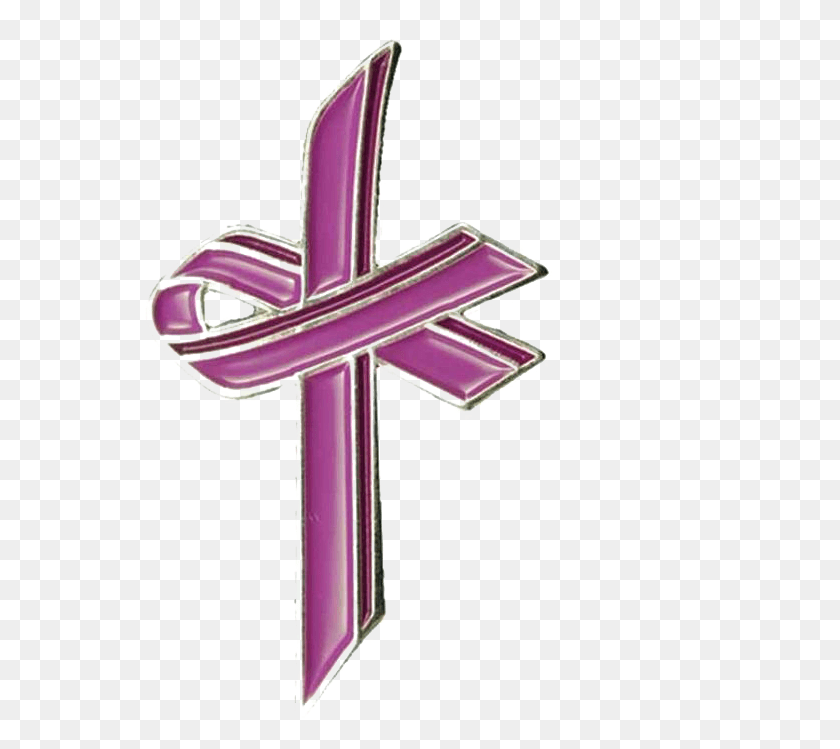 562x689 Фиолетовая Лента Осведомленности Прозрачное Изображение Крест, Символ, Логотип, Товарный Знак Hd Png Скачать