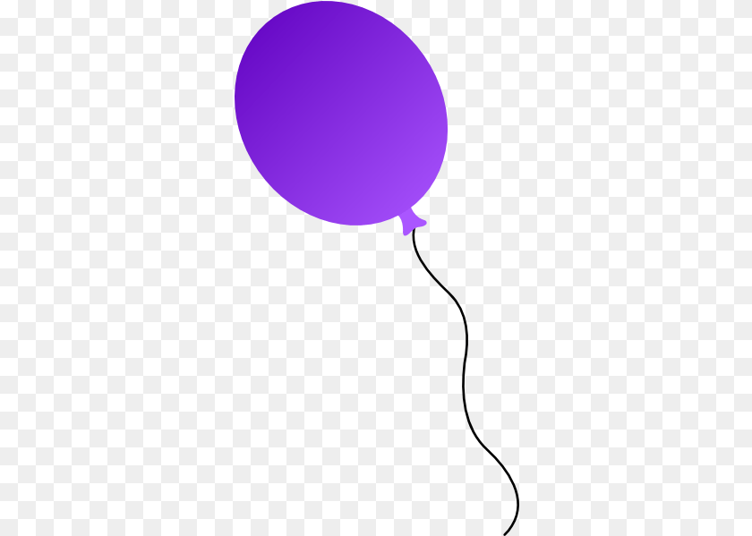 319x599 Purple Balloon Clipart Purple Birthday Balloon Clipart, Aircraft, Transportation, Vehicle, Airship Transparent PNG