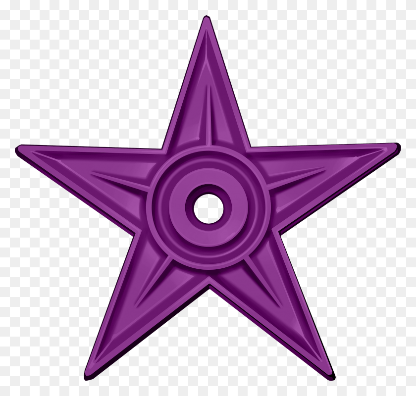 2000x1900 Purple Barnstar Hires Barnstar, Symbol, Star Symbol, Cross HD PNG Download