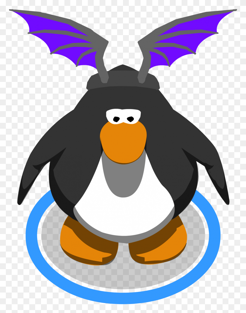 1594x2065 Alas De Murciélago Púrpura En El Juego Club Penguin Pingüino Azul, Pájaro, Animal, Pingüino Rey Hd Png