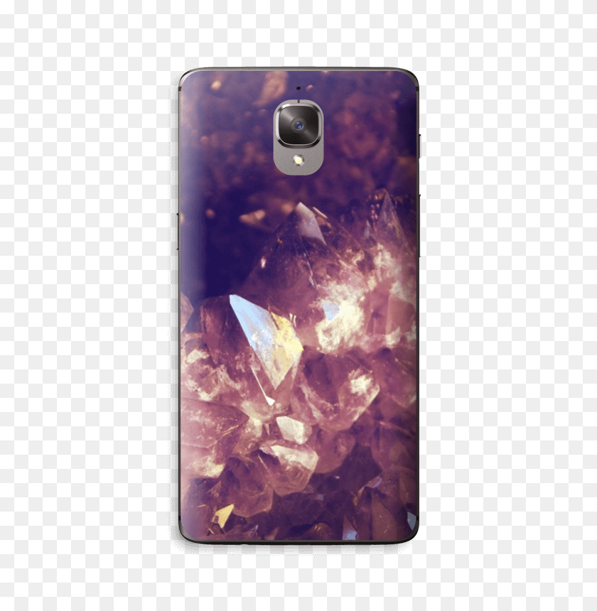 412x800 Purple Crystals Skin Oneplus Iphone, Crystal, Mineral, Mobile Phone HD PNG Download