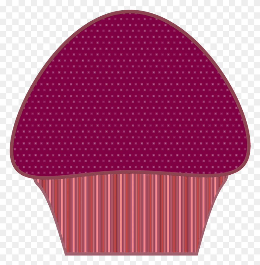 818x833 Фиолетовый Кекс Клипарт В Горошек, Лампа, Подушка, Фотография Hd Png Скачать