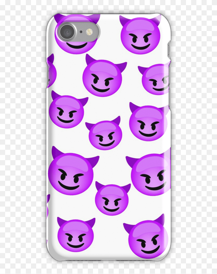 527x1001 Purple Devil Emoji Iphone 7 Snap Case Emoji, Photo Booth, Cat, Pet HD PNG Download
