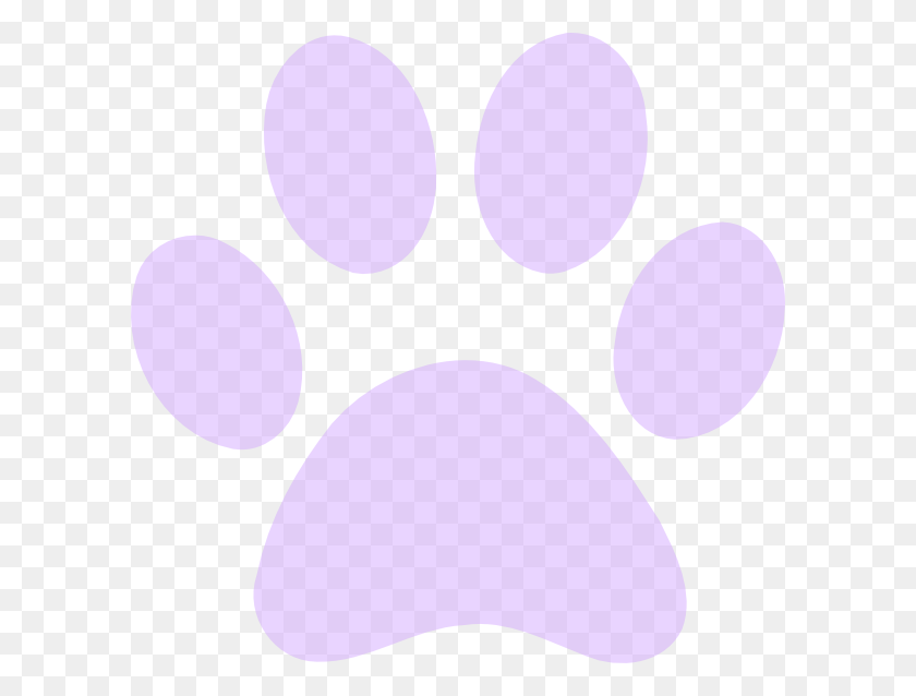 600x578 Purple Dog Paws Clipart, Footprint HD PNG Download