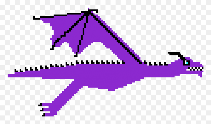 1151x641 Фиолетовый Дракон Дракон Пиксель Арт Фиолетовый, Треугольник, Оружие, Оружие Hd Png Скачать