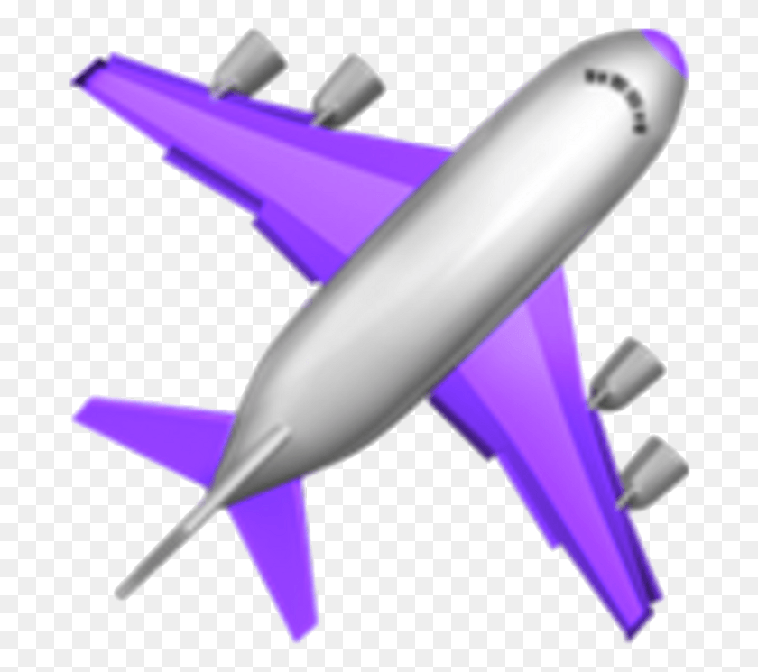 690x685 Purple Emoji Tumblr Travel Plane Cute Rh Picsart Com Airplane Emoji, Plot, Aircraft, Vehicle HD PNG Download