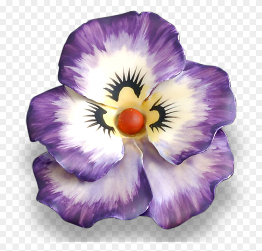 798x762 Purple Enamel Pansy Brooch Pansy, Plant, Flower, Blossom Descargar Hd Png