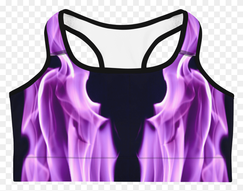 939x725 Purple Flame Sports Bra Active Tank, Clothing, Apparel, Underwear HD PNG Download