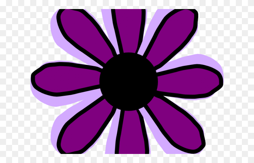 640x480 Purple Flowers Clipart Green, Petal, Flower, Plant HD PNG Download