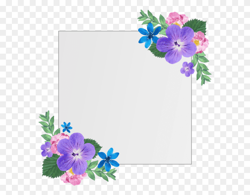 584x594 Purple Flowers For Designing, Geranium, Flower, Plant HD PNG Download