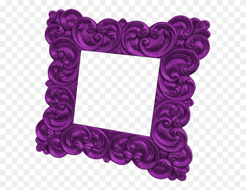 600x590 Purple Frame, Text, Mirror, Label HD PNG Download