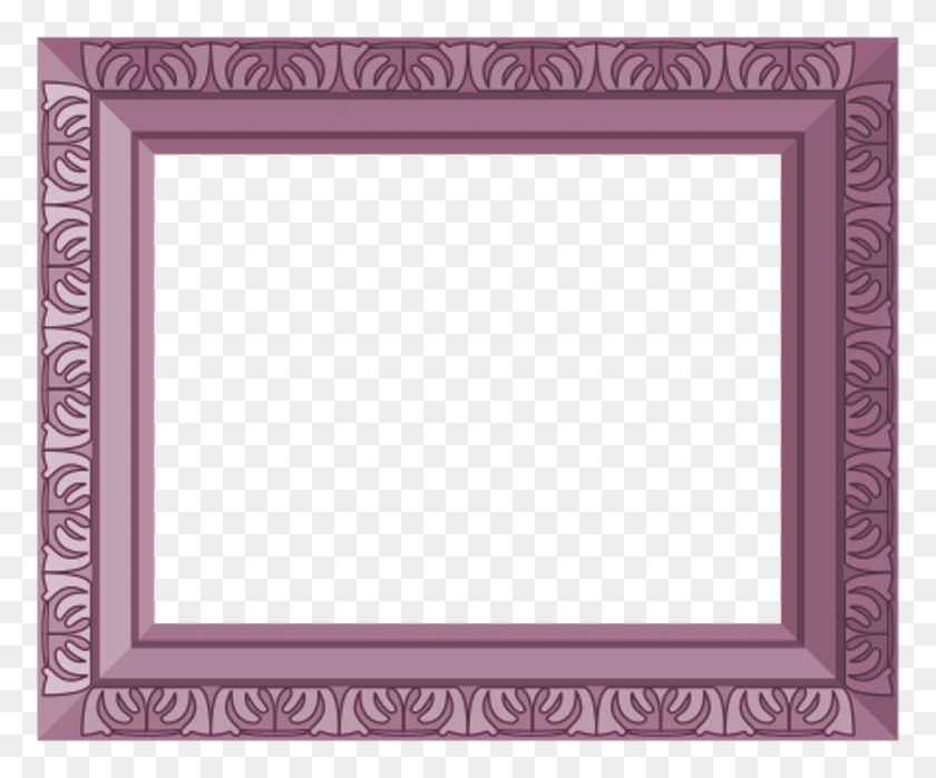 1280x1049 Purple Frame Ornate Gold Picture Frame Border, Rug, Text, Dahlia HD PNG Download