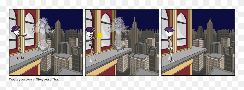 1145x368 Descargar Png Sombrero Púrpura Henry Storyboard Para Una Broma, Edificio, Metropolis, Ciudad Hd Png