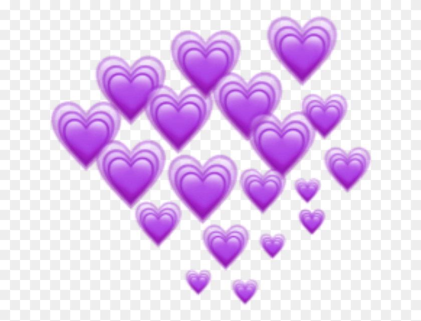 646x582 Descargar Png Corazones Púrpura Corazón Emoji Emojis Freetoedit Remixit Texto Globo Bola Png