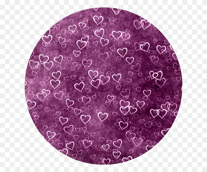 640x640 Purple Hearts Round Mouse Pad Mousepad Gift 1080p Holi Full, Sphere, Rug, Crystal HD PNG Download