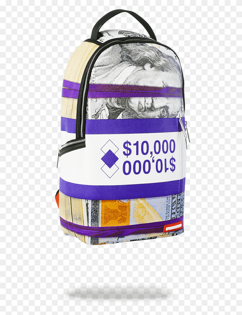 480x1032 Purple Money Sprayground Purple Money Bands Sprayground, Bag, Backpack, Text HD PNG Download
