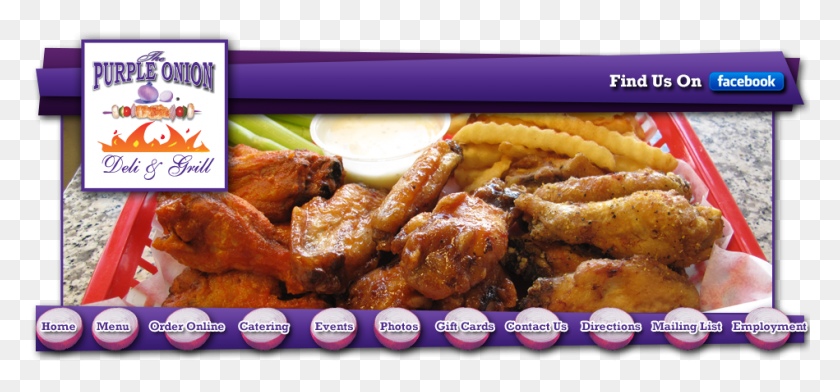 949x405 Purple Onion Birmingham, Fried Chicken, Food, Animal HD PNG Download