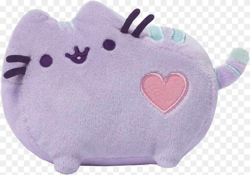 Purple Pastel Pusheen Cat, Plush, Toy, Cushion, Home Decor PNG