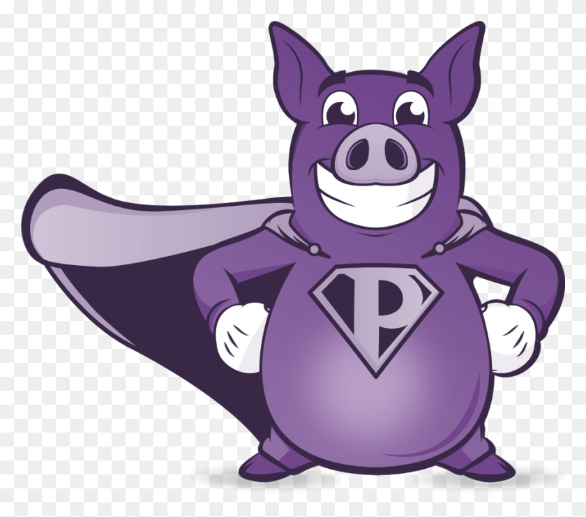 900x786 Фиолетовая Свинья Гордится Своим Членством Фиолетовая Свинья Мультфильм, Игрушка, Млекопитающее, Животное Hd Png Скачать