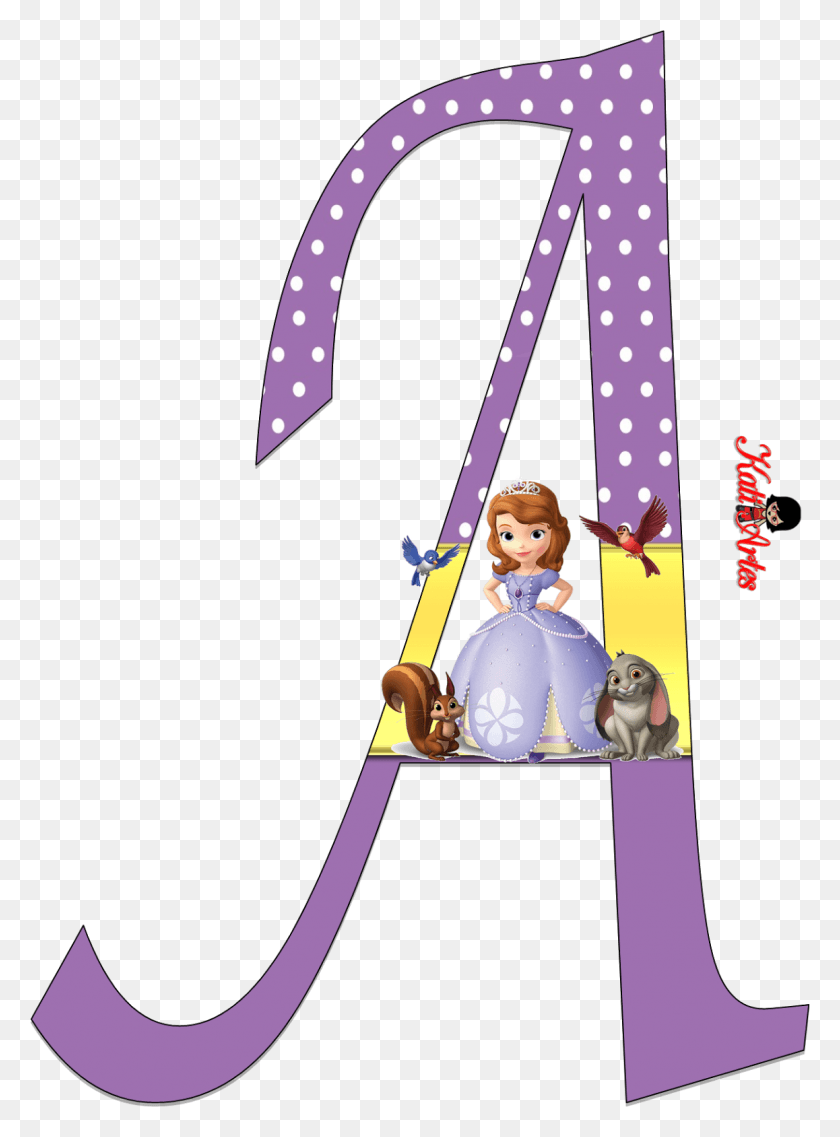1158x1600 Purple Princess Party Kids Cartoon Characters Princesa Letra A Princesa Sofia, Toy, Doll, Barbie HD PNG Download