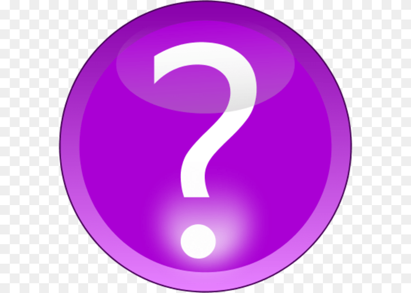 600x600 Purple Question Mark Clipart Clip Art Images, Number, Symbol, Text, Disk PNG