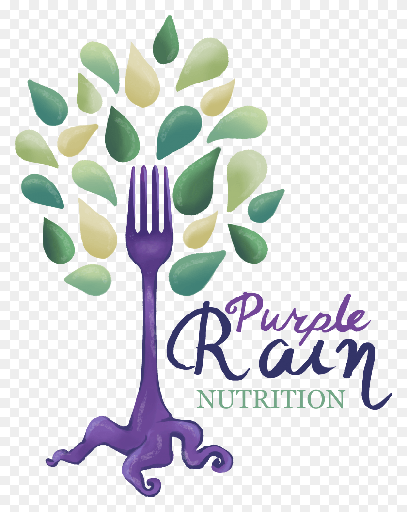 2537x3237 Purple Rain Nutrition The Art Of Mindfulness And Spirituality Poster, Fork, Cutlery, Plant HD PNG Download