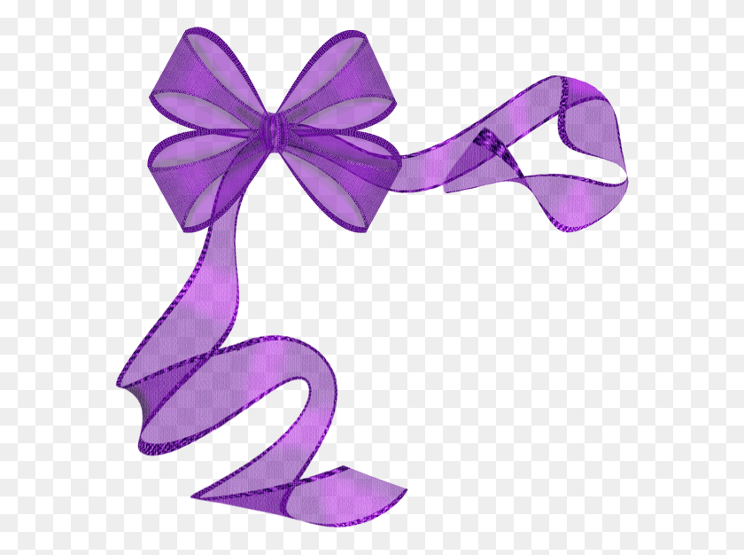 580x566 Purple Ribbon File Purple Ribbon Border Clip Art, Purple, Text, Alphabet HD PNG Download