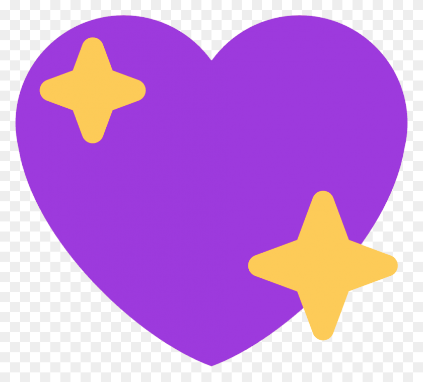 948x850 Фиолетовое Сверкающее Сердце Прозрачное Сердце Twitter, Символ Звезды, Символ Hd Png Скачать