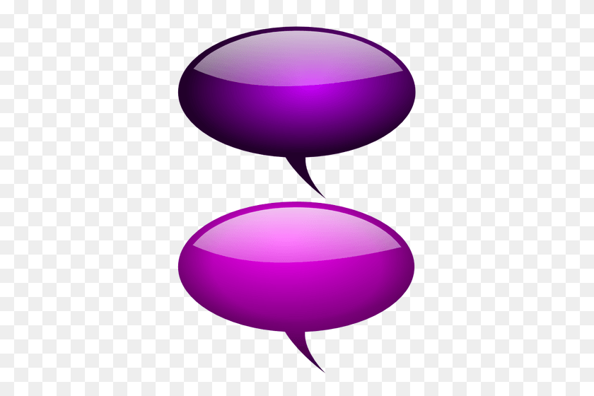 346x500 Purple Speech Bubbles With Reflections Vector Drawing Colour Full Bubble Transparent Background, Lamp, Food, Plant HD PNG Download