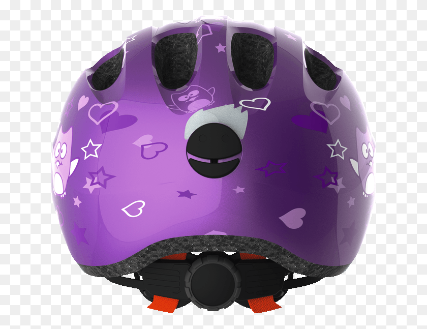 640x587 Purple Star Back View Abus Detska Prilba, Clothing, Apparel, Helmet Descargar Hd Png