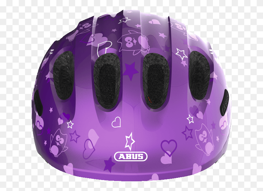 640x550 Purple Star Front View Abus Smiley Peanuts Flower Helmet, Clothing, Apparel, Plant HD PNG Download