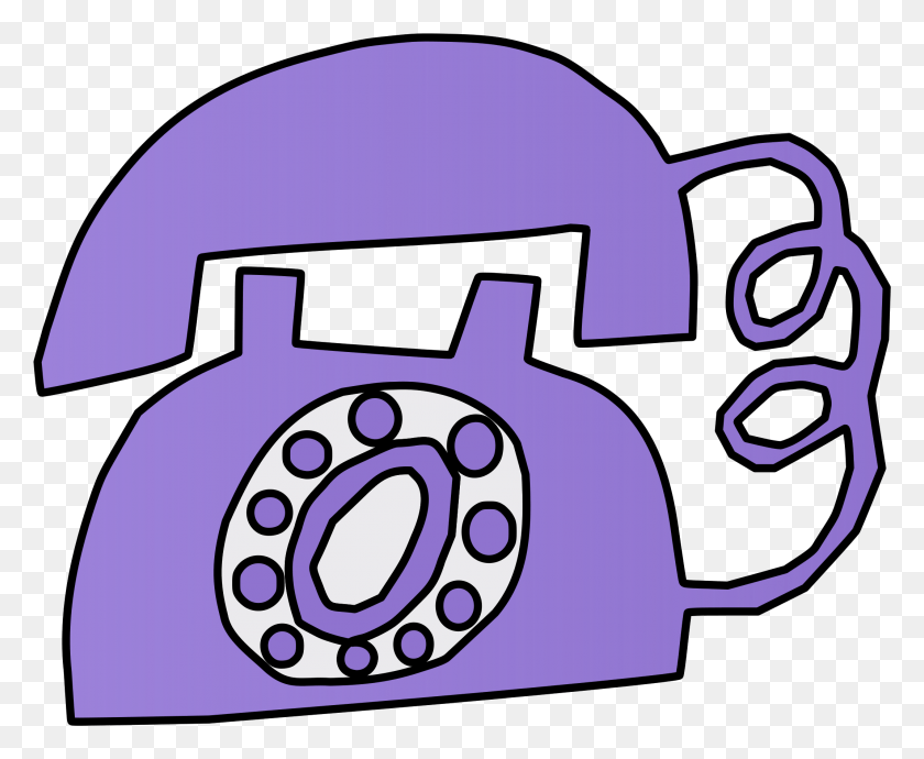 2137x1727 Purple Telephone Clipart, Phone, Electronics, Dial Telephone HD PNG Download