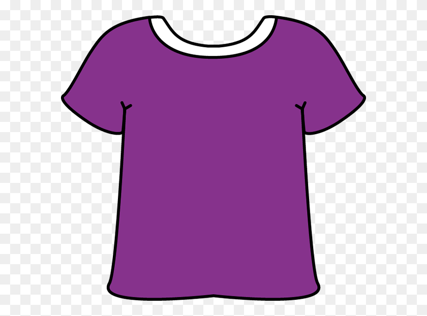600x562 Descargar Png / Camiseta Púrpura Con Un Cuello Blanco Ropa Png