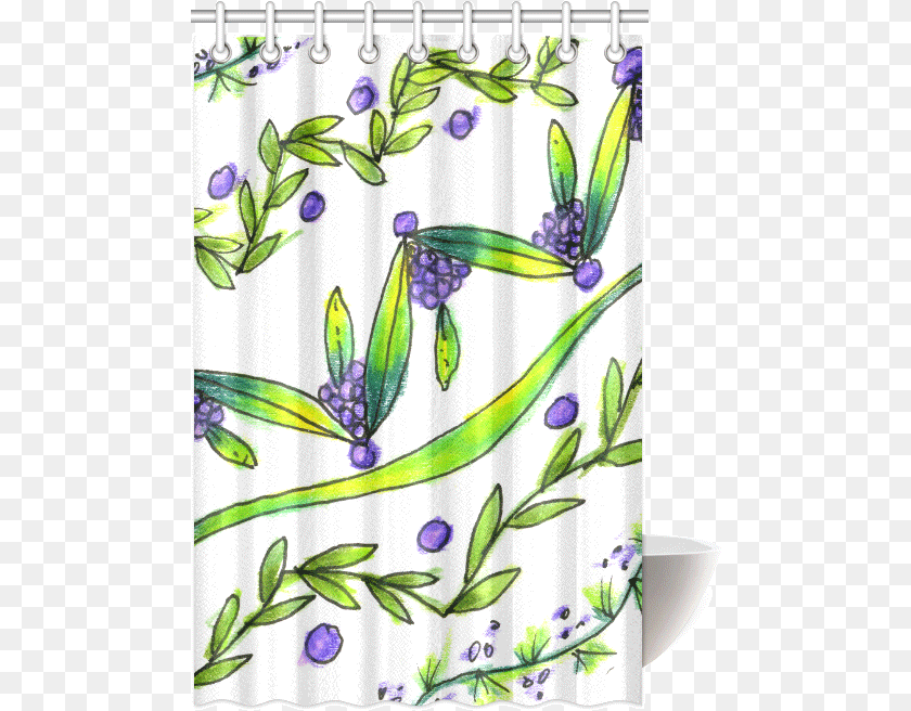 491x656 Purple Vines Grapes Dancing Green Zendoodle Iris, Curtain, Plant, Shower Curtain Sticker PNG