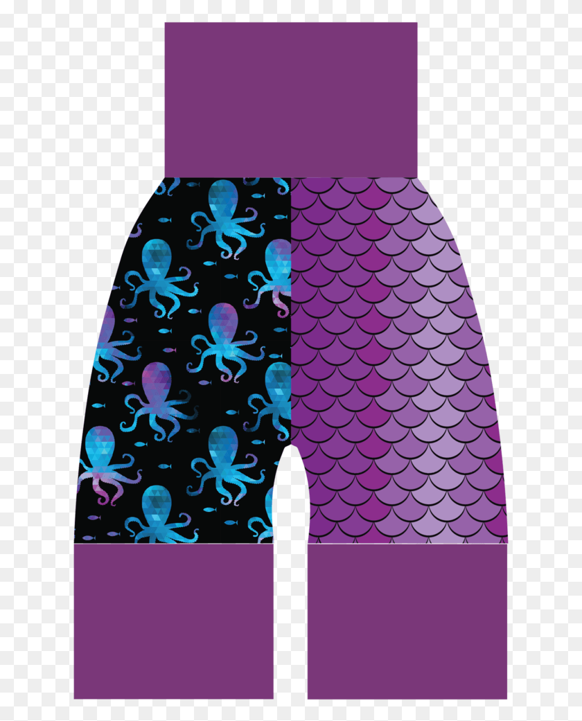 629x981 Purpleblue Kraken And Scales Pencil Skirt, Clothing, Apparel, Rug Descargar Hd Png