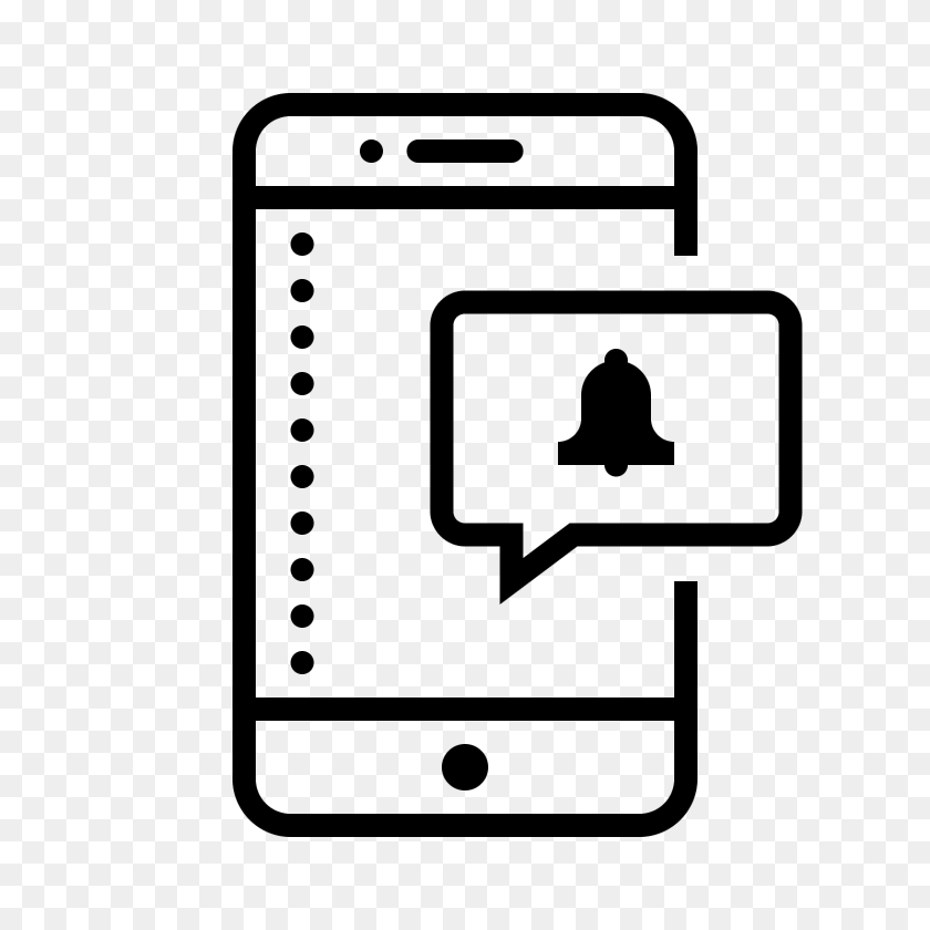 Push Notifications Icon, Gray Clipart PNG