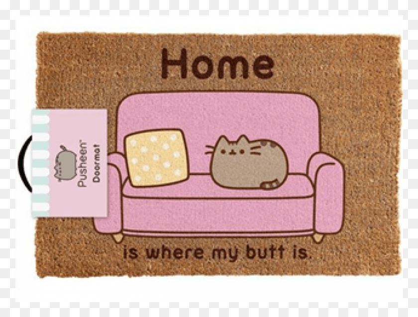 1201x890 Pusheen Home Is Where My Butt, Mat, Doormat, Wallet HD PNG Download