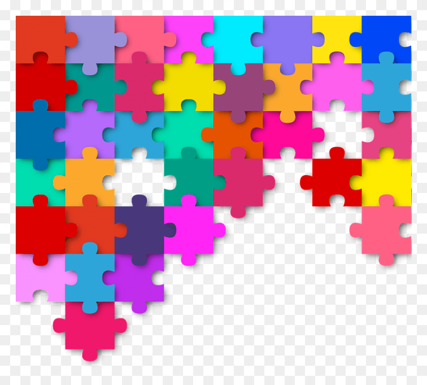 792x709 Puzzle Colorful Color Pieces Of The Puzzle Puzzle, Jigsaw Puzzle, Game, Photography HD PNG Download