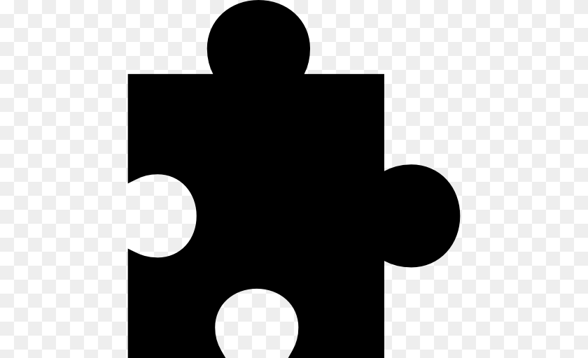 512x512 Puzzle Piece Interface Assemble Jigsaw Teamwork Icon, Gray Sticker PNG