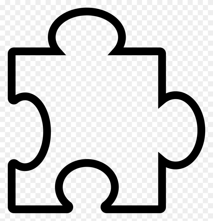 944x981 Puzzle Piece Outline Comments Puzzle Icon, Stencil, Symbol, Logo HD PNG Download